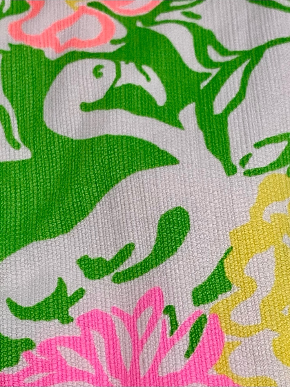 Lilly Pulitzer Hibiscus Stroll Romper Vibrant Green, Pink, Yellow, Blue Sz.2 - Picture 3 of 8